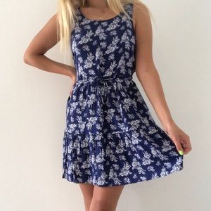 Blue Floral Summer Dress